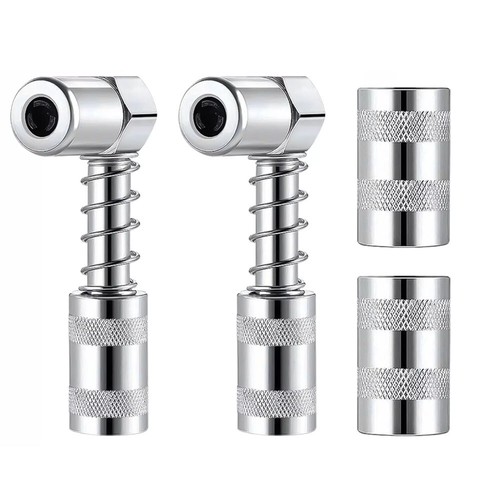2Set Grease Nozzle Adapters Grease Gun-Accessory 90 Degree Couplers Adapter Tool - Picture 3 of 12