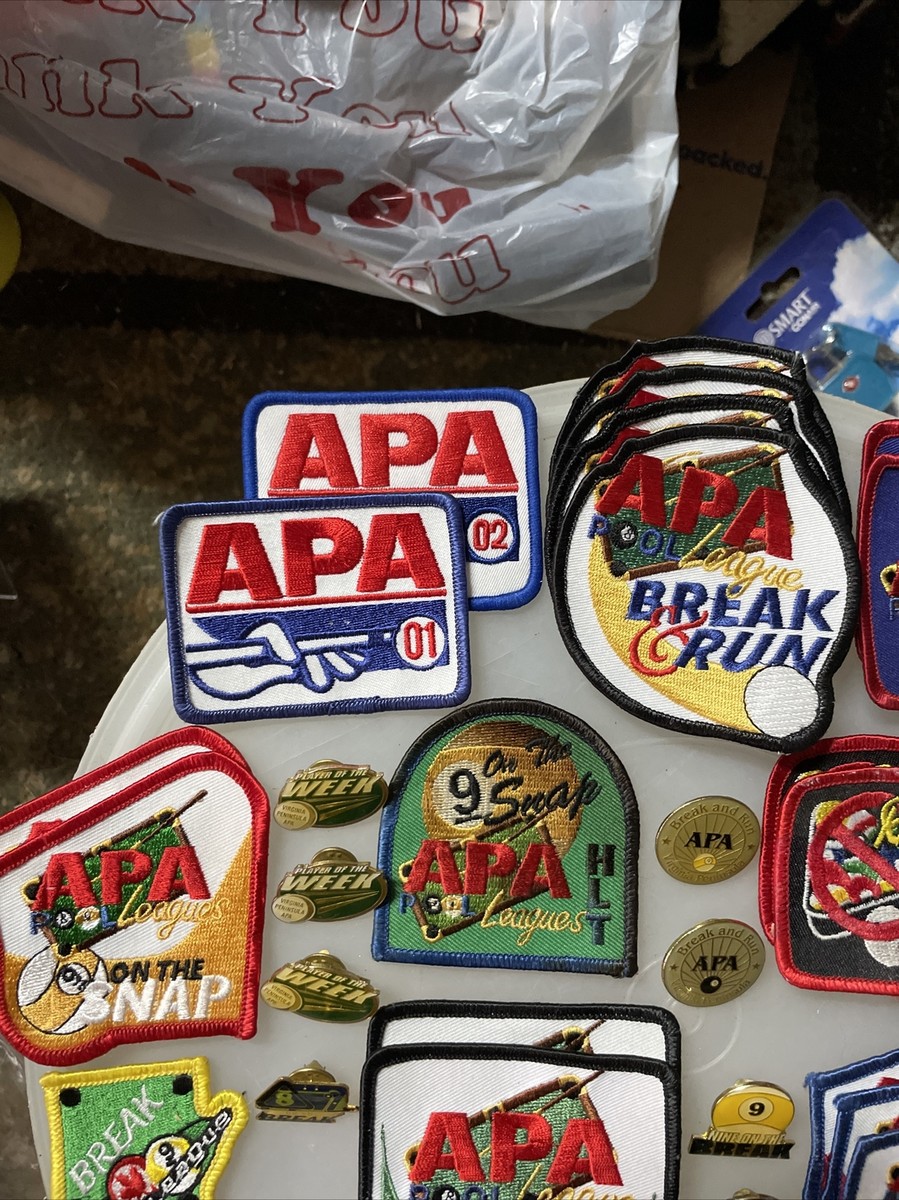 APA American Poolplayers Assoc Lot Of 30 Patches & 8 Pins | eBay
