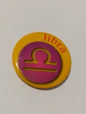 Libra Astrology Sign Button Badge Pin