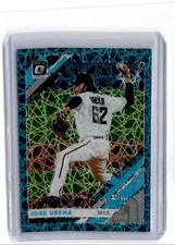 2019 Donruss Optic Teal Velocity Jose Urena 10/35 Miami Marlins #114