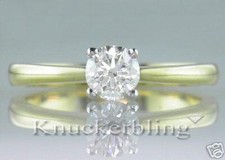 Image of Diamond Solitaire Ring 0.50ct Certificated F VS2 Brilliant Cut set in 18ct Gold