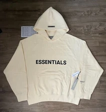 NEW Fear of God Essentials Hoodie Cream SS20 Size XS-XL FREE SHIPPING