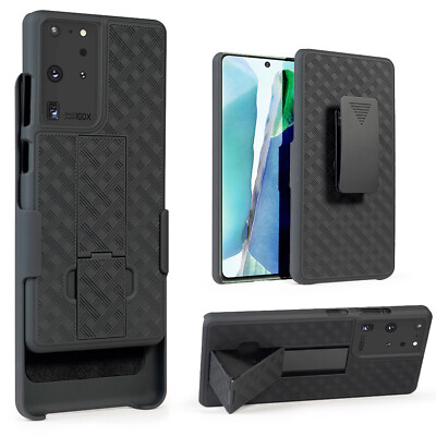 Samsung Galaxy S21 Ultra 5G Holster Case with Tempered Glass Protector Belt Clip