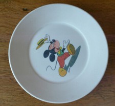 Vintage Disney Plastik Kinderteller - Mickey Mouse / Micky Maus -COGEBI
