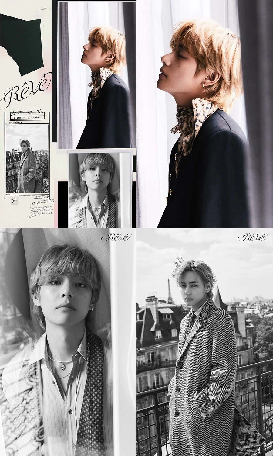 BTS V [REVE/Rêvé] PHOTO BOOK/133 Post Card+Card+Magnetic+Key Ring+