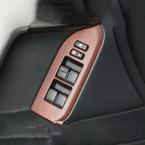 For Toyota Prado Fj150 2010-2021 Wood Grain Door Window Switch Panel Cover Trim - Picture 3 of 3