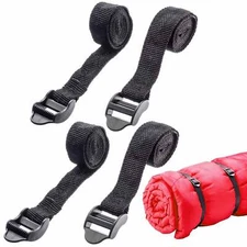 4 Pc Sleeping Bag Luggage Straps Buckle Secure Emergency Survival Camping Gear