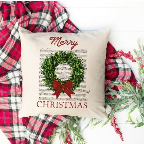 Christmas throw pillow cover, New, Made to Order, Merry Christmas , 16 inches - 第 1/3 張圖片