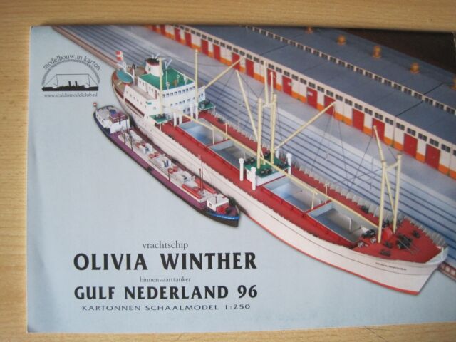 Olivia Winther Frachtschiff 1:250 Kartonbausatz *NEU* Bastelbogen