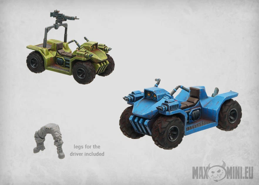 Kit de veículo de guarda marinha militar MAXMINI MXMFG026 ATV quadriciclo (miniatura) - Imagem 4 de 4