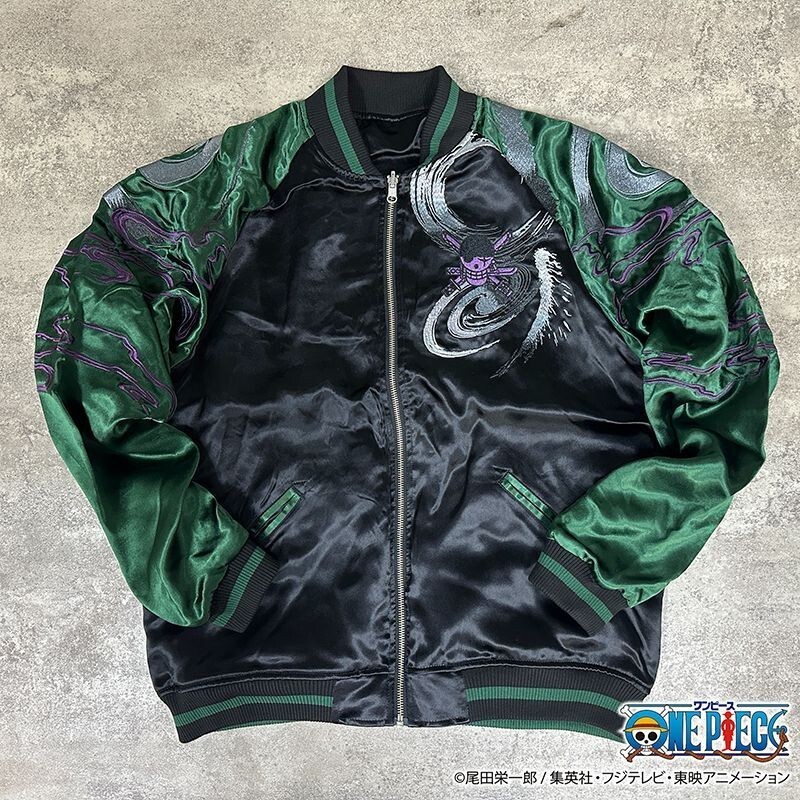 Karakuri Soul x ONE PIECE Roronoa Zoro Embroidered Jacket BLACK