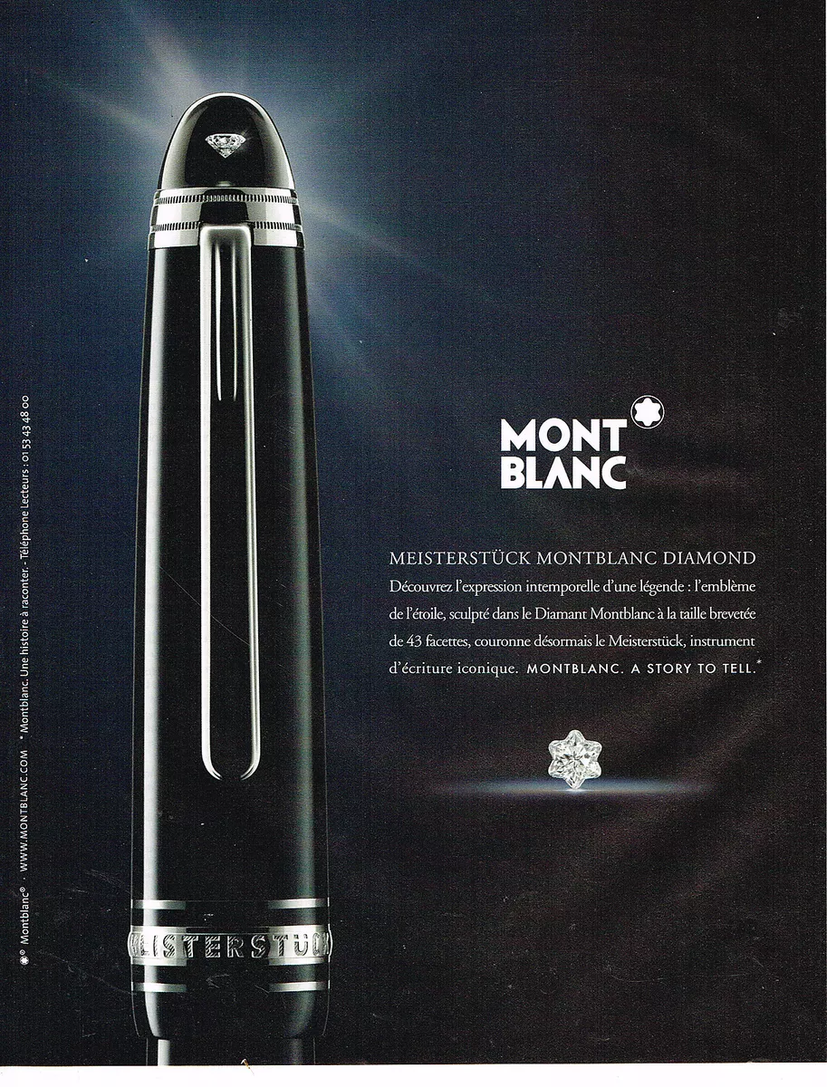 PUBLICITE ADVERTISING 065 2010 MONT BLANC stylos MEISTERSTUCK