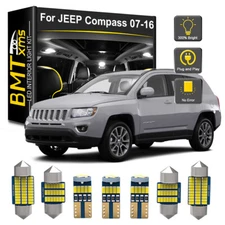 8x Interior LED Light Bulbs License Plate For Jeep Compass 2007-2016 White
