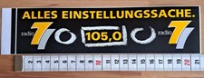 Alter Aufkleber Sticker Radio 7 UKW 105,0 Einstellungssache Sender Rundfunk 