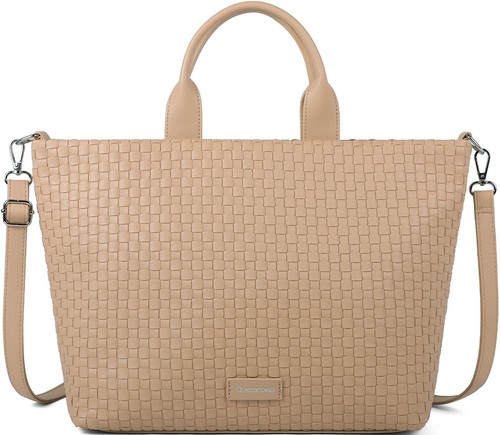 Woven Bag for Women, Vegan Leather Tote Bag Summer Beach Fashion Shopper Hand...