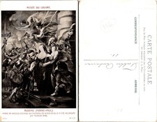 Rubens Marie de Medicis Postcard Musee du Louvre French Art Unposted Rare 1919