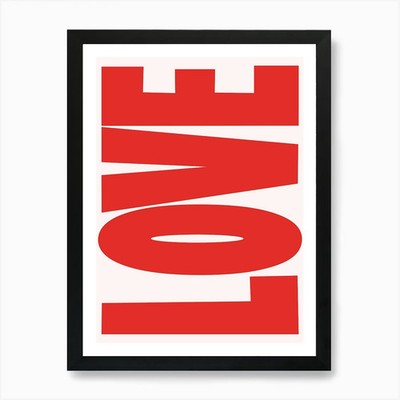 Love bold Kunstdruck gerahmt Wandbild Poster Leinwanddruck Bild