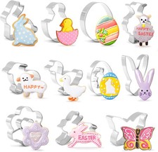 11-teiliges Ausstecher-Set Ostern Hasen Eier Lamm Edelstahl Kekse