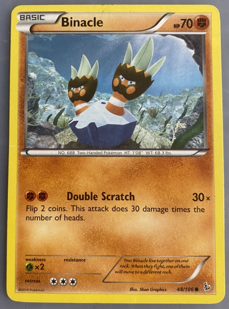 Binacle 48/106 - Flashfire XY 2014 - Pokemon TCG - Lightly Played English