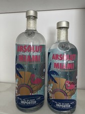 Absolut Vodka Miami 1000ml und 750ml Flaschen Set Limited Edition