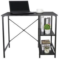 36" Computer Desk Shelf Laptop Office Desk Home Modern Desk Black w/ Drawer