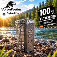 6x Futterkorb Handmade - je 100g - Feeder Set f&uuml;r Fluss & See - Angeln