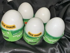 5 Pairs Leggs EGG Regular Pantyhose Size B Sheer Toe OFF BLACK Vintage