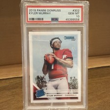 Kyler Murray 2019 Panini Donruss #302 Rated Rookie Cardinals GEM MINT PSA 10