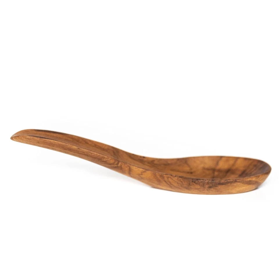 Set of 4 Javanese Teak Wood Soup Spoons - Perfect for Hot & Cold Ramen, Pho, ... - Image 4 of 4
