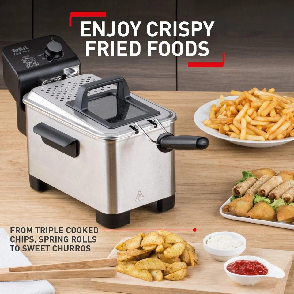 Tefal Deep Fryer Easy Pro, Stainless Steel, 3L capacity, 1.2kg, 4 Portions,... - Image 4 of 4