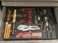 Gedore Red Hand Tool Set 17 Pieces With Foam Tray Insert Organiser