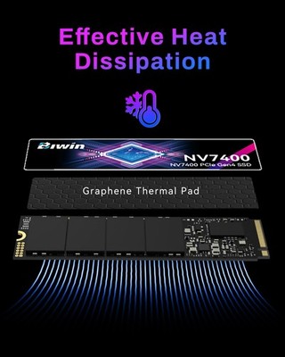 BIWIN Black Opal NV7400 1TB SSD Gen4x4, Read Speed up to 7450MB/s