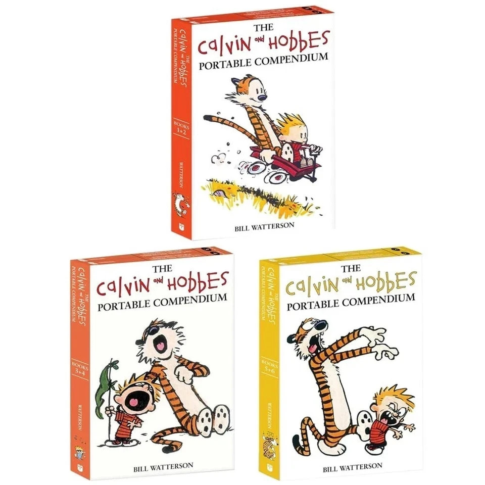 Calvin and Hobbes Portable Compendium 1-6 Books Collection in 3 Set