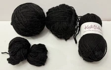 Knit Picks Yarn Wool of the Andes Sport Peru Wool Black 8.0 Ozs Total = 4 Skeins