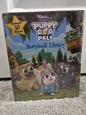 New Disney Junior Puppy Dog Pals Storybook,  10 Book Library Set Hard Cover