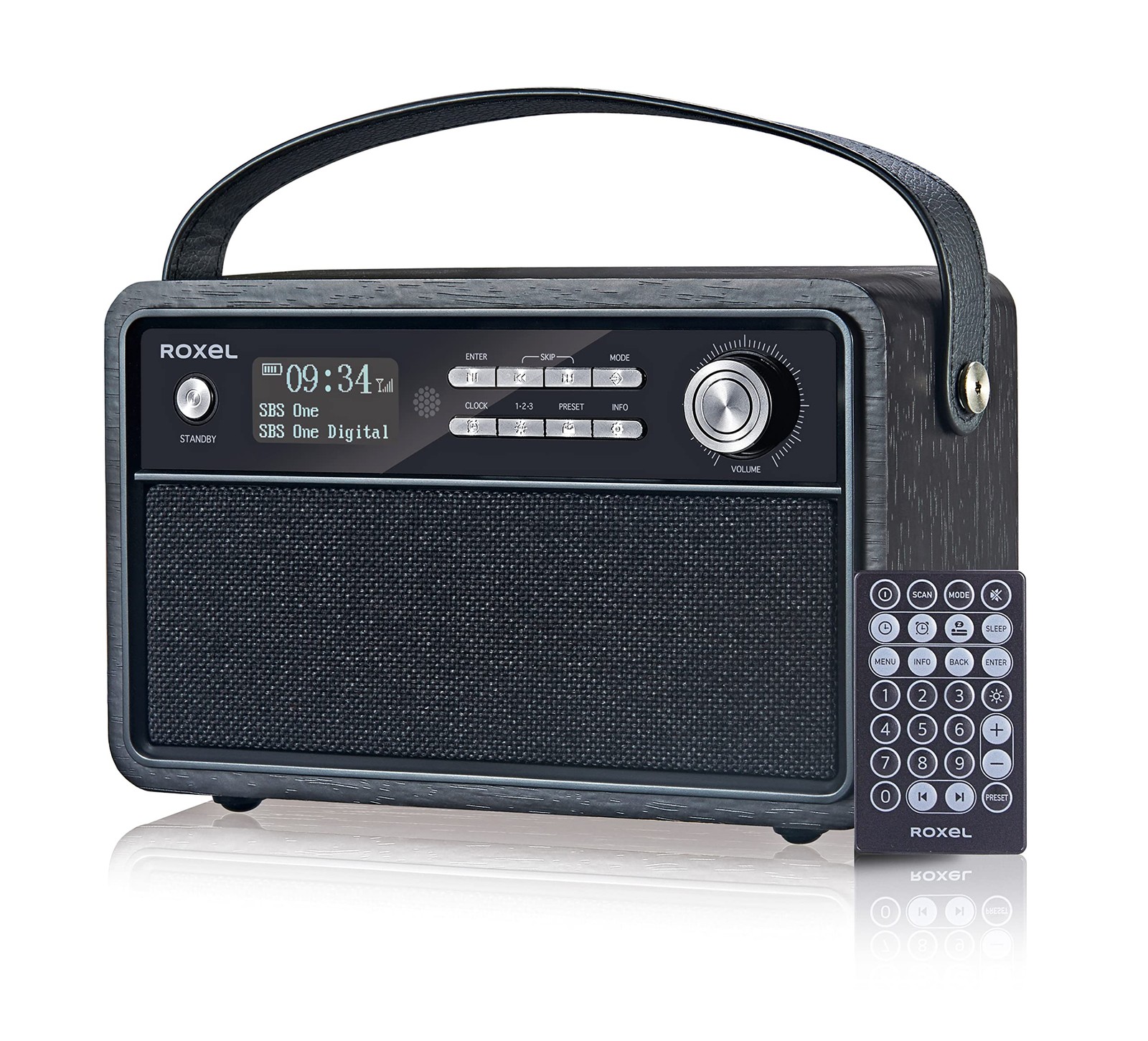 Roxel Retro D1 Vintage DAB+/FM Radio Wireless Speaker | Bedside Alarm Clock with