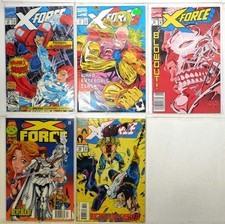 X-Force Lot of 5 #10, 12, 13, 34, 61 (1992) Marvel Comics 1st Print Comic Books