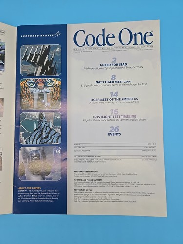 Code One - A Publication of Lockheed Martin Aeronautics Co. 2001 Fourth Quarter - Picture 2 of 9