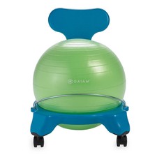 Gaiam Yoga for Kids Classic Balance Ball Chair Trainer - Green/Blue NEW Sealed