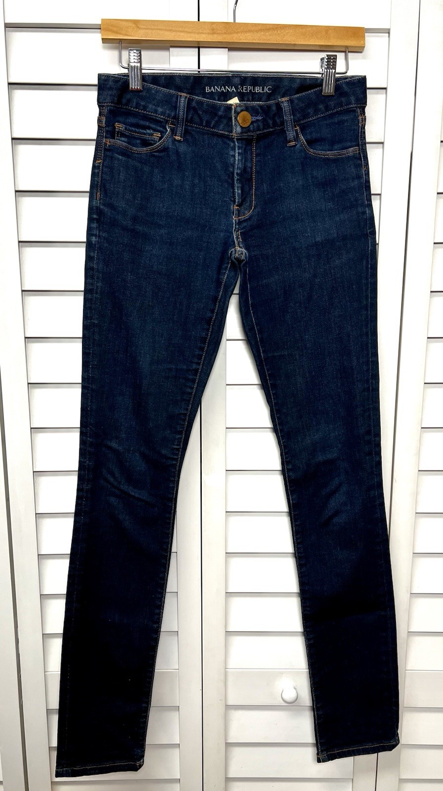 Banana Republic Low Rise Skinny Stretch Jeans Women’s Size 25 Dark Wash