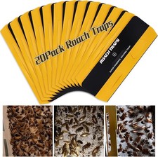 20 Pack Roach Traps Indoor Glue Traps, Child Pet Safe, Long-Lasting Bait New