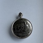 Elgin Mechanical Full Hunter Pocket Watch Silver Train Case White Arabic Dial — photo 2