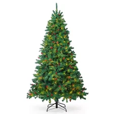7.5 Ft. Pre-Lit LED Artificial Christmas Tree with 550 Twinkling Lights with Pin