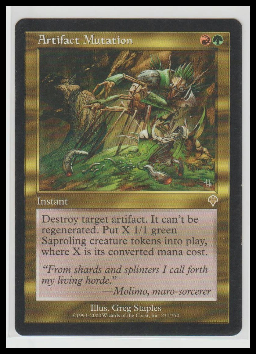 2000 MTG Invasion Artifact Mutation #231/350 Rare LP Magic The Gathering