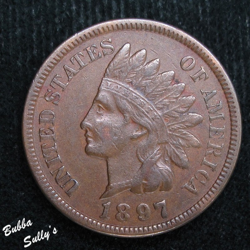 1897 Indian Head Cent XF+ Details