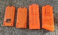   NERF 1x12 3x10 Round Dart Gun Ammo Clip Magazine Orange Lot of 4