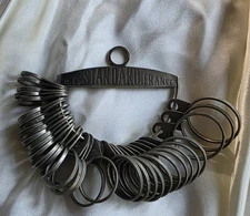 ANTIQUE 19TH C JEWELER RING SIZER TOOL SIGNED R C STANDARD FRANCE