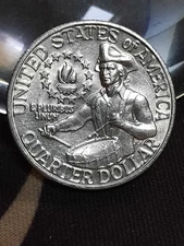 Bicentennial Quarter 1776-1976 D Reverse Grease Brockage Drum Mint Error/Variety