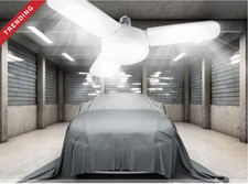 45W Folding LED Garage Ceiling Light w/ Adjustable Panels