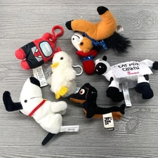 Mini Plush Lot of 6! Among Us, Chik-fil-A Cow, Aflac, Secret Life of Pets, +More
